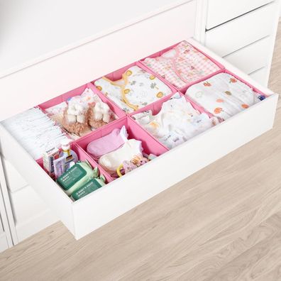 ORLISA 8er Set Schubladen Organizer für PAX Kleiderschrank 100x58 cm, Rosa