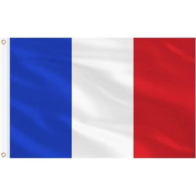 AhfuLife Frankreich Flagge 90 x 150 cm, 4 Stück Französische Fahne mit