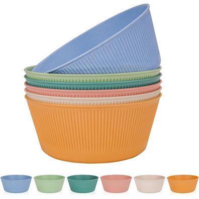 CSYY 6er Set Unzerbrechliche Salat-Schüsseln aus Kunststoff, 60oz/1700ml, für