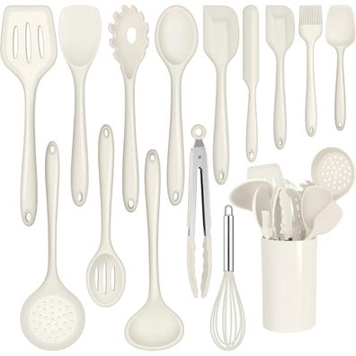 Joyfair 15-teiliges Silikon Küchenhelfer Set, Hitzebeständiges Kochbesteck mit