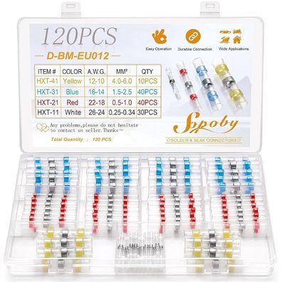 Sopoby 120PCS Lötverbinder Set - Schweißverbinder für Automobile, Schiffe