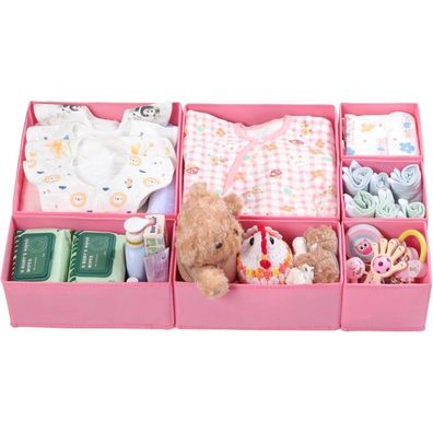 ORLISA 7er Set Schubladen Organizer für MALM Kommode, faltbare