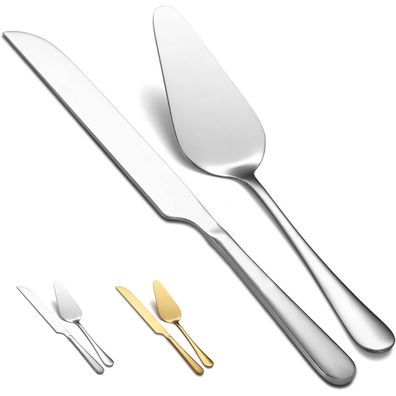 Kyraton Tortenmesser und Server Set, Edelstahl Kuchenheber & Tortenheber für