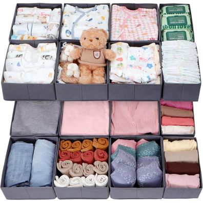 ORLISA 16er Set Schubladen Organizer für PAX Kleiderschrank 100x58 cm, Faltbare