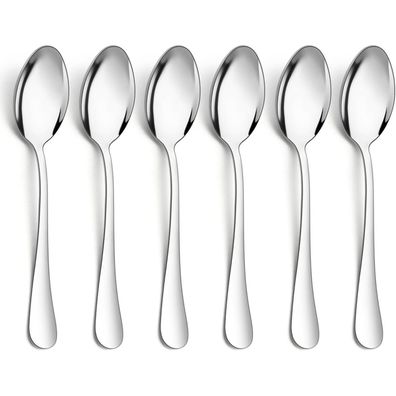 HaWare Esslöffel 6er Set, Edelstahl Tafellöffel 20,5cm, Hochglanzpoliert