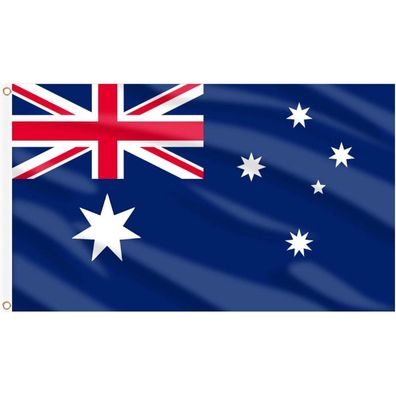 AhfuLife Australien Flagge 90 x 150 cm, 2 Stück, Leuchtende Farben mit