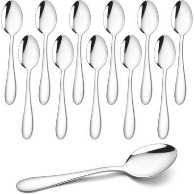 HaWare Kaffeelöffel Set, 12 Stück Edelstahl Teelöffel Dessertlöffel, 13,5cm