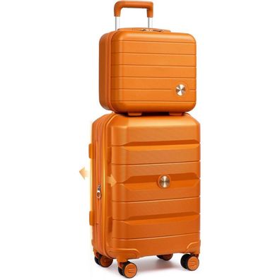 Sea choice Hartschalen Koffer Trolley 55cm Handgepäck Kabinenkoffer Orange