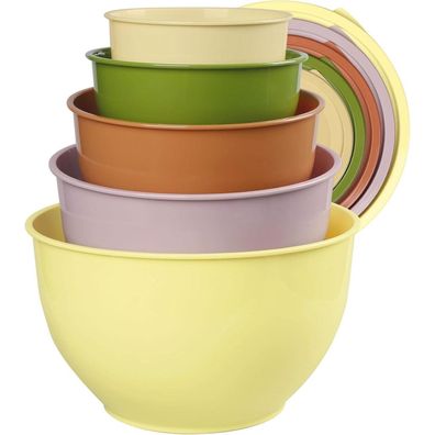 Greentainer Salatschüssel Set mit Deckel, Rührschüsseln aus wiederverwendbarem