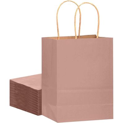 Gcardist 32 Stück Kraftpapier Geschenktaschen mit Griffen, Kleine Party- und
