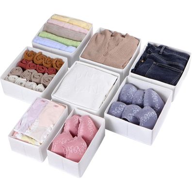 ORLISA 8er Set Schubladen Organizer für PAX Kleiderschrank 100x58 cm, Faltbar