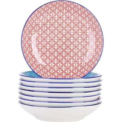 vancasso Macaron Suppenteller 8-teilig, bunt, Ø 21,5 cm, 600 ml Füllmenge