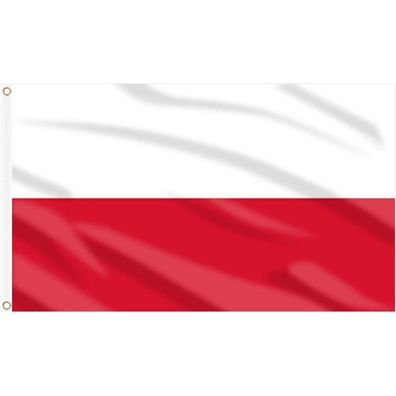 AhfuLife 2 Stück Polen Flagge 90 x 150 cm, Polska Fahne mit Messing-Ösen für