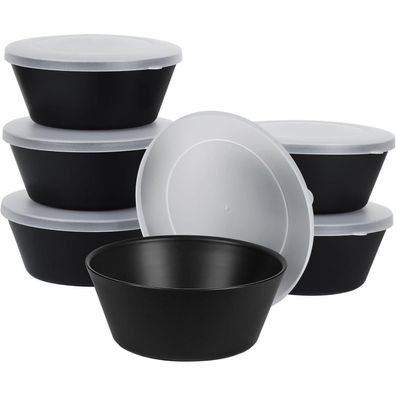 Greentainer 6er Set Müslischalen mit Deckel, 710ml, bruchsicher und