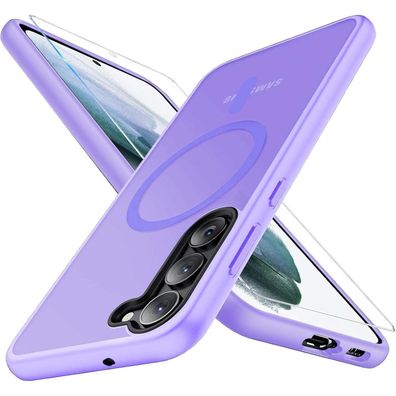 Ailicici Handyhülle für Samsung Galaxy S21 FE 5G, Magnetisch mit Schutzfolie