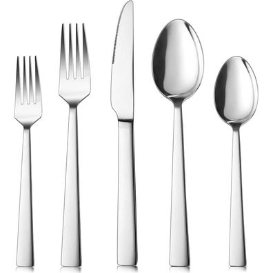 Herogo 30-teiliges Edelstahl Besteckset für 6 Personen, Silber
