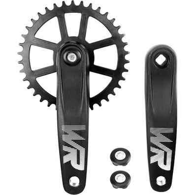 MEGHNA Fahrrad-Kurbelgarnitur Set 170mm, 32T/34T/36T/38T, Universell für Single