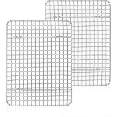 Herogo Abkühlgitter Set (2 Stück), Edelstahl 30x23 cm, Rechteckiges Metall