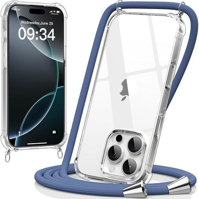 caslord Handyband Hülle kompatibel mit iPhone 16 Pro 6,3 Zoll, Transparent Case