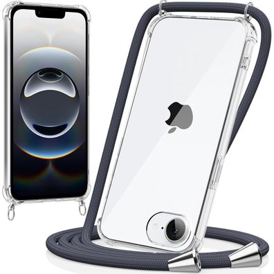 caslord Handyband Hülle kompatibel mit iPhone 16e, Transparent Case mit Kordel
