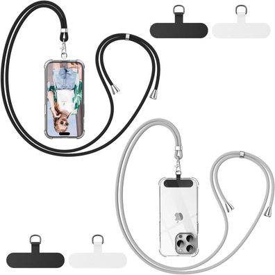 caslord Handykette Universal für alle Smartphones, 2 Stück mit 4 Pads
