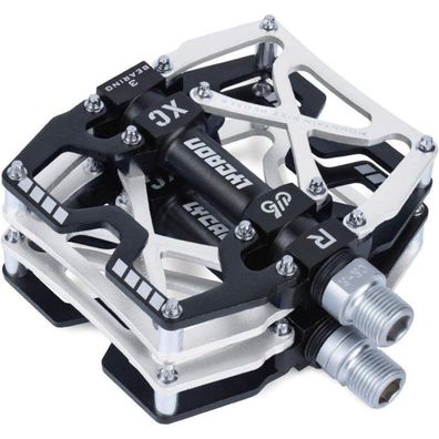 LYCAON Fahrradpedale MTB Pedal, CNC Aluminiumlegierung rutschfest, 3 Lager, für