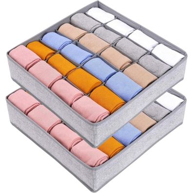 Joyoldelf Schubladen-Organizer Trennwände, 2er Pack, 24 Zellen, faltbar, für