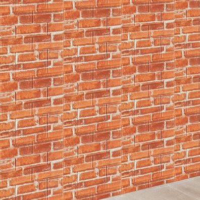 3D Wandpaneele Selbstklebend 70 cm x 5 M - Tapete Steinoptik Ziegel