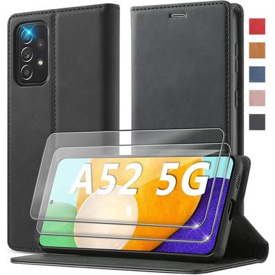 Kiskisy Handyhülle für Samsung Galaxy A52s 5G / A52 4G/5G, Klappbar mit 2