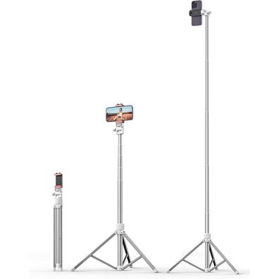 Pnitri 180cm Handy Stativ für Smartphone mit Fernauslöser, erweiterbar, aus