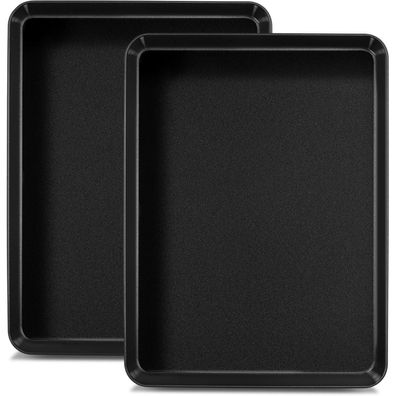 HaWare Antihaft Backblech 2er Set, Kohlenstoffstahl, 31,6x24,5x2,5cm