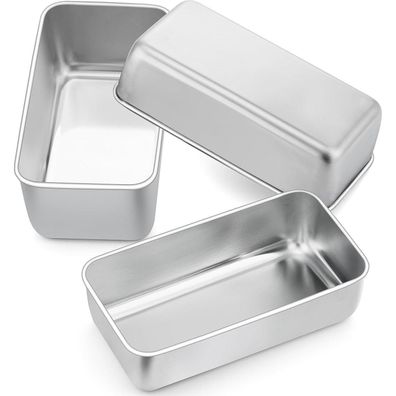 Joyfair Kastenform 3er Set, Edelstahl Brotbackform für Brot/Kuchen/Toast