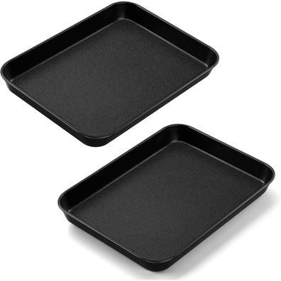 HaWare Antihaft Backblech 2er Set, Kohlenstoffstahl, 40.5x30.5x2.5cm
