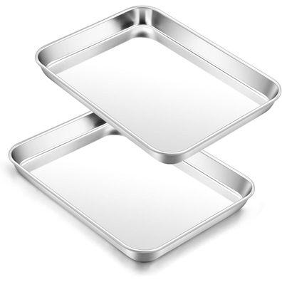 HaWare Mini Backblech Set (2 Stück), Edelstahl, 23,7x17,7x2,5cm, Rechteckig