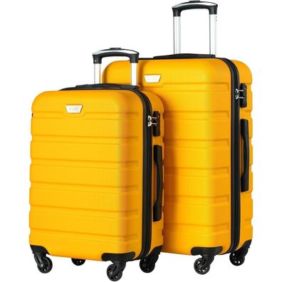 Coolife Premium Hartschalenkoffer Trolley Rollkoffer Set 2-teilig (S+M)