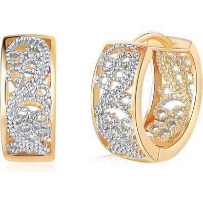 GW Ohrringe Creolen Gold/Silber 925 Klein für Damen - Elegante Hoops als