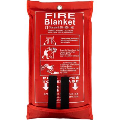FLASLD Große feuerfeste Decke (1,8 m x 1,8 m) - Hitzeschutz und Brandsicherheit