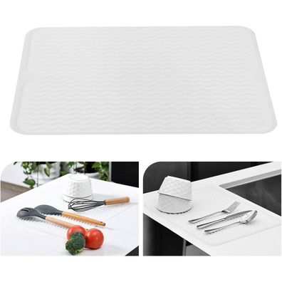 KitchenRaku Silikon Abtropfmatte 40x45cm, Hitzebeständig, Rutschfest