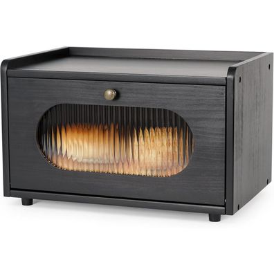 GUUSII HOME Brotkasten aus Zirbenholz mit magnetischer Acryltür