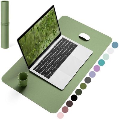 YSAGi Schreibtischunterlage, Multifunktionales Office Mousepad aus Leder