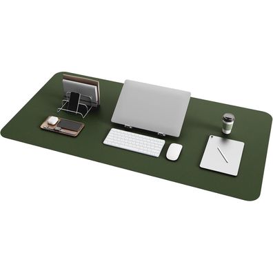 YSAGi Schreibtischunterlage Mauspad aus Leder und Wildleder, Multifunktional