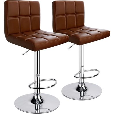 Leader Accessories Barhocker (2er-Set) mit Lehne, höhenverstellbar 62-83cm