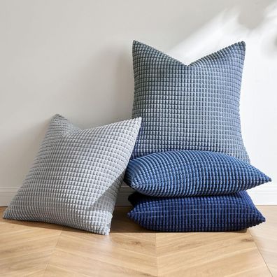 MIULEE 4er Set Kissenbezüge aus Kordsamt, dekorativ für Sofa und Couch