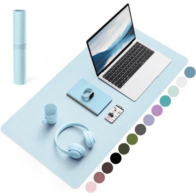 YSAGi Schreibtischunterlage, Multifunktionales Office Mousepad aus Leder