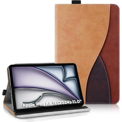 AsWant iPad Air 11 Zoll Hülle (2025/2024) M3/M2 - Business Tricolor mit