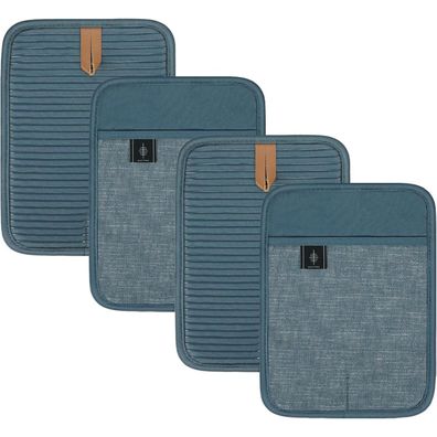 Bonthee Topflappen Baumwolle Groß 4er Set - Anti-rutsch zum Kochen und Backen