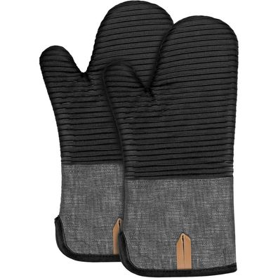 Bonthee Ofenhandschuhe Topfhandschuhe Extra Lang Baumwolle mit Anti-Rutsch