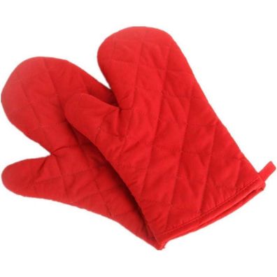 Voarge Hitzebeständige Ofenhandschuhe, Verdickt, Rot, 1 Paar