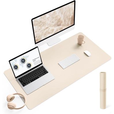 YSAGi Schreibtischunterlage, großes Office Mousepad aus Leder, wasser