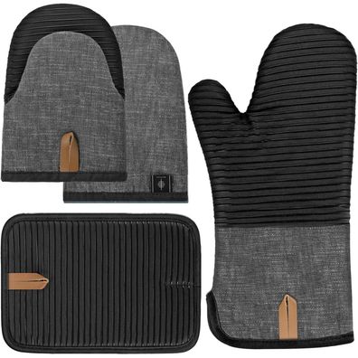 Bonthee Ofenhandschuhe Topflappen Set Mini-Ofenhandschuhe mit Anti-Rutsch